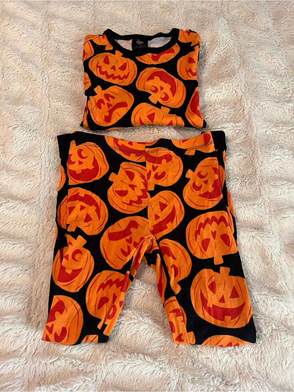 Hyde & EEK! Kids Halloween Jack-O'-Lantern Pajama Set Kids Size 8